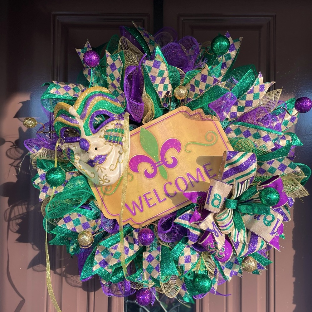 24” Mardi Gras Wreath